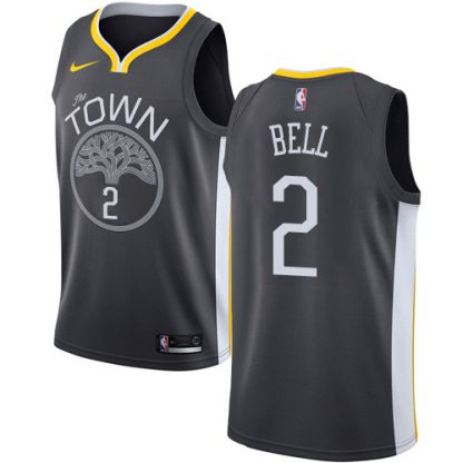 Nike Golden State Warriors #2 Jordan Bell Black NBA Swingman Statement Edition Jersey