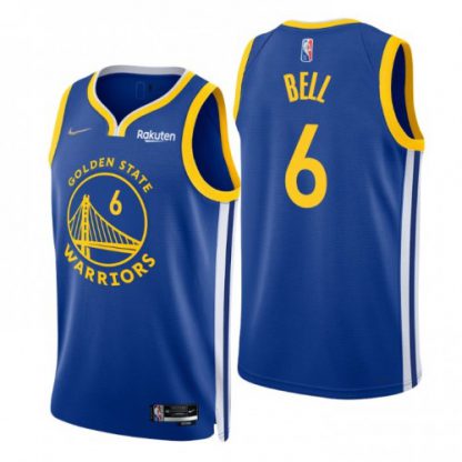 Nike Golden State Warriors #6 Jordan Bell Royal Men's 2021-22 NBA 75th Anniversary Diamond Swingman Jersey - Icon Edition