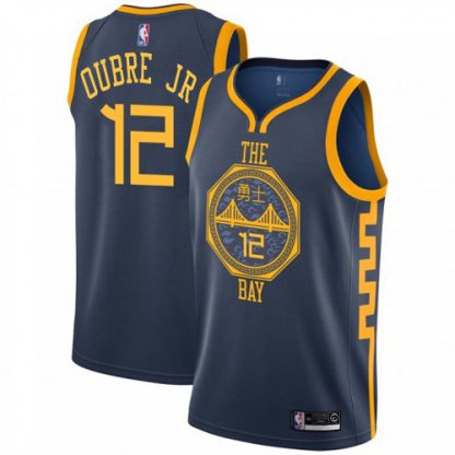 Nike Golden State Warriors #12 Kelly Oubre Jr Navy NBA Swingman City Edition 2018/19 Jersey
