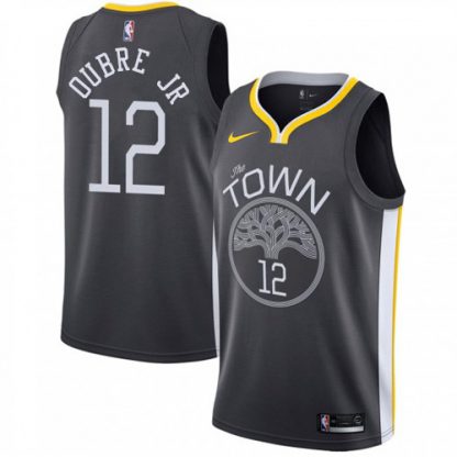 Nike Golden State Warriors #12 Kelly Oubre Jr Black Women's NBA Swingman Statement Edition Jersey