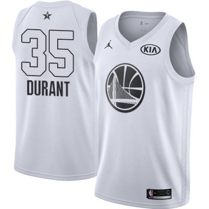 Nike Golden State Warriors #35 Kevin Durant White Youth NBA Jordan Swingman 2018 All-Star Game Jersey