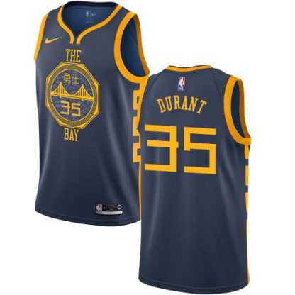 Nike Golden State Warriors #35 Kevin Durant Navy NBA Swingman City Edition 2018/19 Jersey