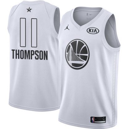 Nike Golden State Warriors #11 Klay Thompson White NBA Jordan Swingman 2018 All-Star Game Jersey