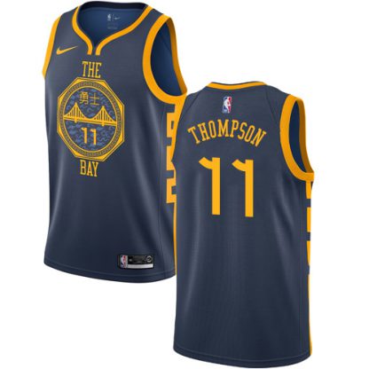 Nike Golden State Warriors #11 Klay Thompson Navy NBA Swingman City Edition 2018/19 Jersey