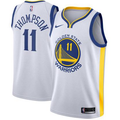 Nike Golden State Warriors #11 Klay Thompson White NBA Swingman Association Edition Jersey