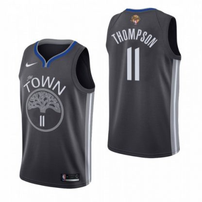 Nike Golden State Warriors #11 Klay Thompson Black Women's 2022 NBA Finals Statement Edition Jersey