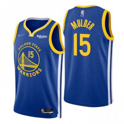 Nike Golden State Warriors #15 Mychal Mulder Royal Men's 2021-22 NBA 75th Anniversary Diamond Swingman Jersey - Icon Edition
