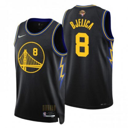 Golden State Golden State Warriors #8 Nemanja Bjelica Youth Nike Black Swingman 2022 NBA Finals City Edition Jersey