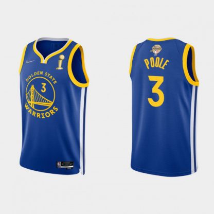 Golden State Golden State Warriors #3 ordan Poole Men's Nike Blue 2021-22 NBA Finals Champions Swingman Jersey