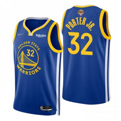 Nike Golden State Warriors #32 Otto Porter Jr. Royal Men's 2022 NBA Finals Icon Edition 75th Anniversary Diamond Swingman Jersey