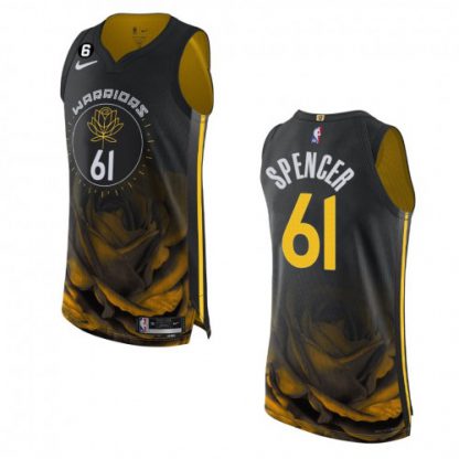 Golden State Golden State Warriors #61 Pat Spencer Nike Black 2022-23 Authentic Jersey - City Edition