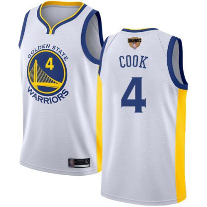 Nike Golden State Warriors #4 Quinn Cook White 2019 Finals Bound NBA Swingman Association Edition Jersey