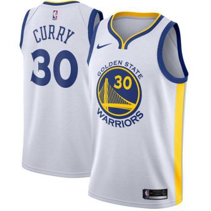 Nike Golden State Warriors #30 Stephen Curry White Youth NBA Swingman Association Edition Jersey