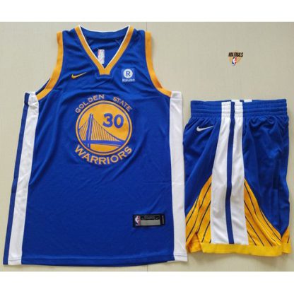 Nike Golden State Warriors #30 Stephen Curry Blue A Set The Finals Patch Youth NBA Swingman Icon Edition Jersey
