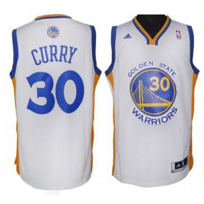 Golden State Warriors #30 Stephen Curry White Revolution 30 Stitched NBA Jersey