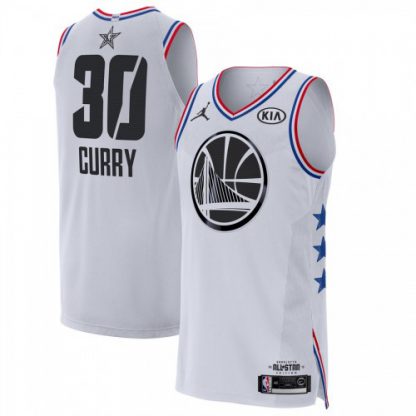 Golden State Warriors #30 Stephen Curry White Jordan Brand 2019 NBA All-Star Game Finished Authentic Jersey