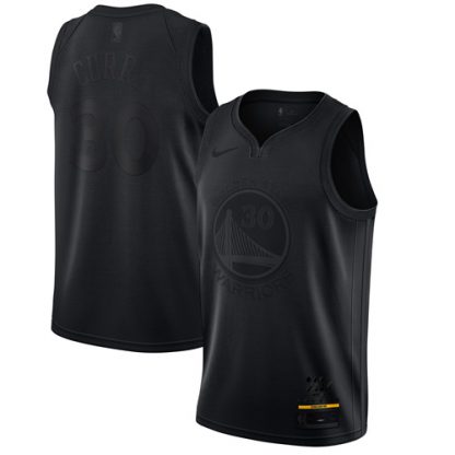 Nike Golden State Warriors #30 Stephen Curry Black NBA MVP Swingman Jersey