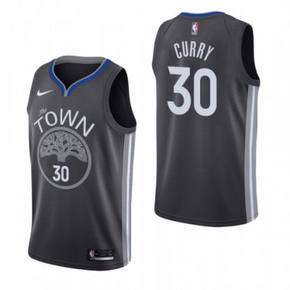 Nike Golden State Warriors #30 Stephen Curry Black 2019-20 Statement Edition Jersey