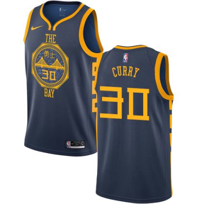 Nike Golden State Warriors #30 Stephen Curry Navy NBA Swingman City Edition 2018/19 Jersey