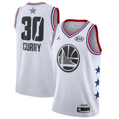 Golden State Warriors #30 Stephen Curry White NBA Jordan Swingman 2019 All-Star Game Jersey