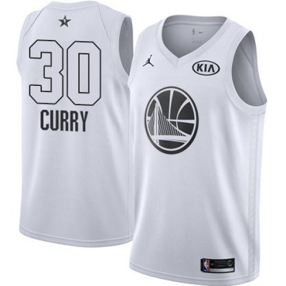 Nike Golden State Warriors #30 Stephen Curry White NBA Jordan Swingman 2018 All-Star Game Jersey