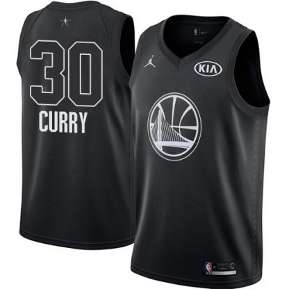 Nike Golden State Warriors #30 Stephen Curry Black NBA Jordan Swingman 2018 All-Star Game Jersey