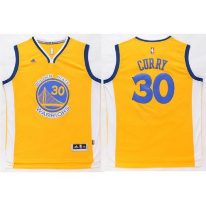 Golden State Warriors #30 Stephen Curry Gold Stitched NBA Jersey
