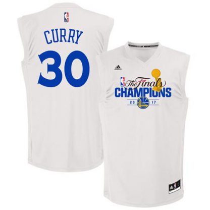 Golden State Warriors #30 Stephen Curry White 2017 NBA Finals Champions Stitched NBA Jersey