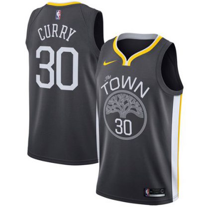 Nike Golden State Warriors #30 Stephen Curry Black NBA Swingman Statement Edition Jersey
