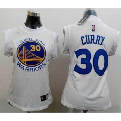 Golden State Warriors #30 Stephen Curry White Fashion Women's Stitched NBA Jersey