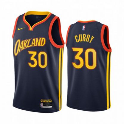 Nike Golden State Warriors #30 Stephen Curry Navy Women's NBA Swingman 2020-21 City Edition Jersey