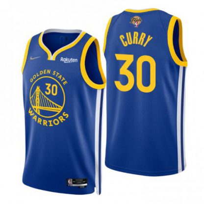 Nike Golden State Warriors #30 Stephen Curry Royal Women's 2022 NBA Finals Icon Edition 75th Anniversary Diamond Swingman Jersey