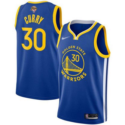 Nike Golden State Warriors #30 Stephen Curry Blue Swingman Icon Edition Women's 2022 NBA Finals Jersey