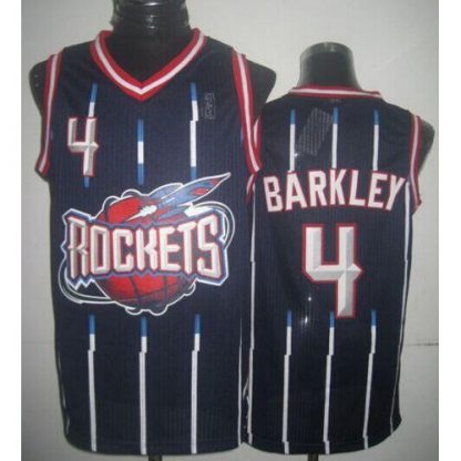 Houston Rockets #4 Charles Barkley Navy Hardwood Classic Fashion Stitched NBA Jersey