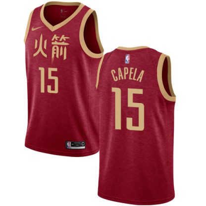 Nike Houston Rockets #15 Clint Capela Red NBA Swingman City Edition 2018/19 Jersey