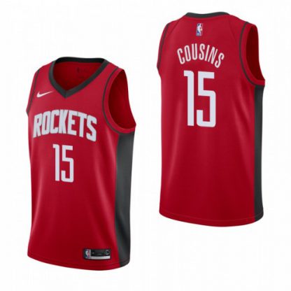 Houston Houston Rockets #15 DeMarcus Cousins Men's 2019-20 Icon Edition Red Stitched Women's NBA Jersey