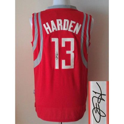 Revolution 30 Autographed Houston Rockets #13 James Harden Red Stitched NBA Jersey