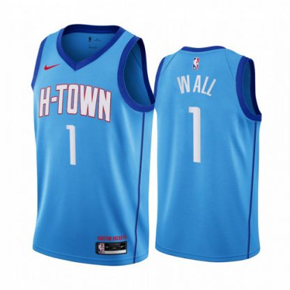Nike Houston Rockets #1 John Wall Blue NBA Swingman 2020-21 City Edition Jersey