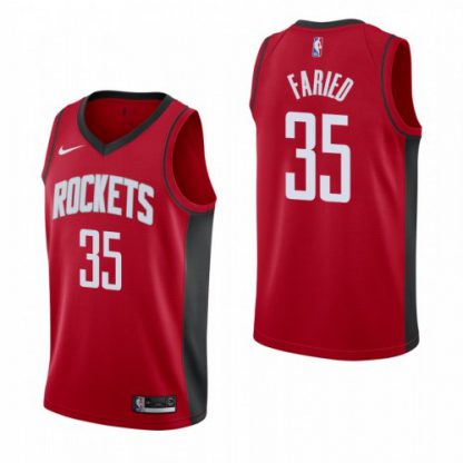 Houston Houston Rockets #35 Kenneth Faried Men's 2019-20 Icon Edition Red Stitched NBA Jersey