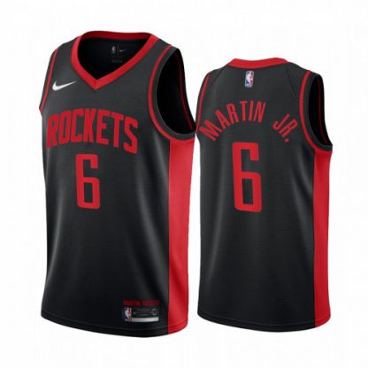 Houston Houston Rockets #6 Kenyon Martin Jr. Black NBA Swingman 2020-21 Earned Edition Jersey