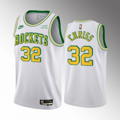 Nike Houston Rockets #32 Marquese Chriss Men's White NBA 2022-23 Classic Edition Jersey
