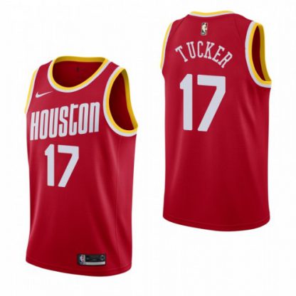 Houston Houston Rockets #17 PJ Tucker Men's 2019-20 Hardwood Classics Red Stitched NBA Jersey