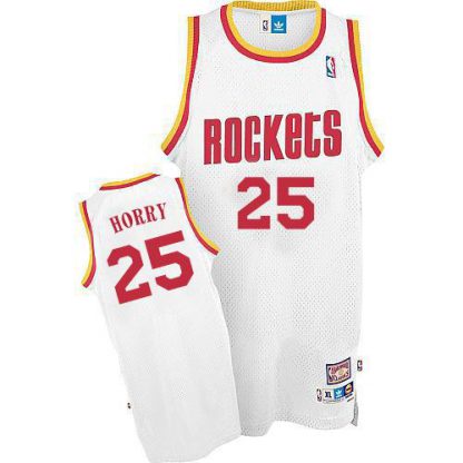 Houston Rockets #25 Robert Horry White Throwback Stitched NBA Jersey