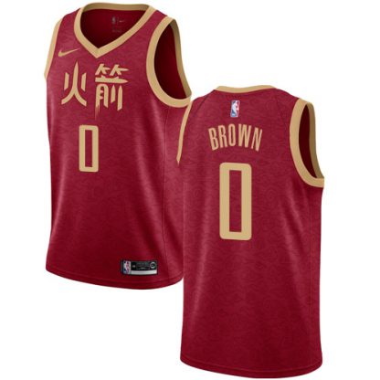 Nike Houston Rockets #0 Sterling Brown Red Youth NBA Swingman City Edition 2018/19 Jersey