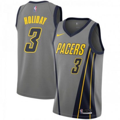 Nike Indiana Pacers #3 Aaron Holiday Gray Women's NBA Swingman City Edition 2018/19 Jersey