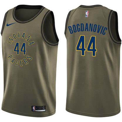 Nike Indiana Pacers #44 Bojan Bogdanovic Green Salute to Service Youth NBA Swingman Jersey