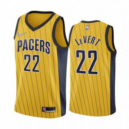 Indiana Indiana Pacers #22 Caris LeVert Gold NBA Swingman 2020-21 Earned Edition Jersey