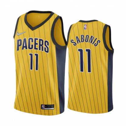 Indiana Indiana Pacers #11 Domantas Sabonis Gold Women's NBA Swingman 2020-21 Earned Edition Jersey