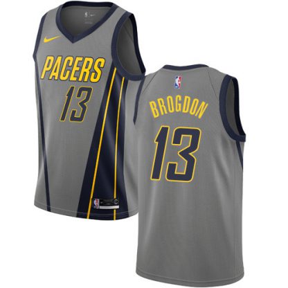 Nike Indiana Pacers #13 Malcolm Brogdon Gray NBA Swingman City Edition 2018/19 Jersey