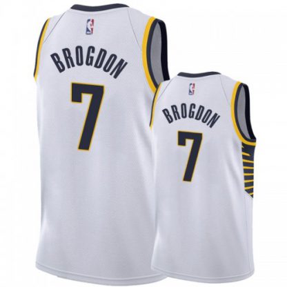 Nike Indiana Pacers #7 Malcolm Brogdon White Association Edition Men's NBA Jersey